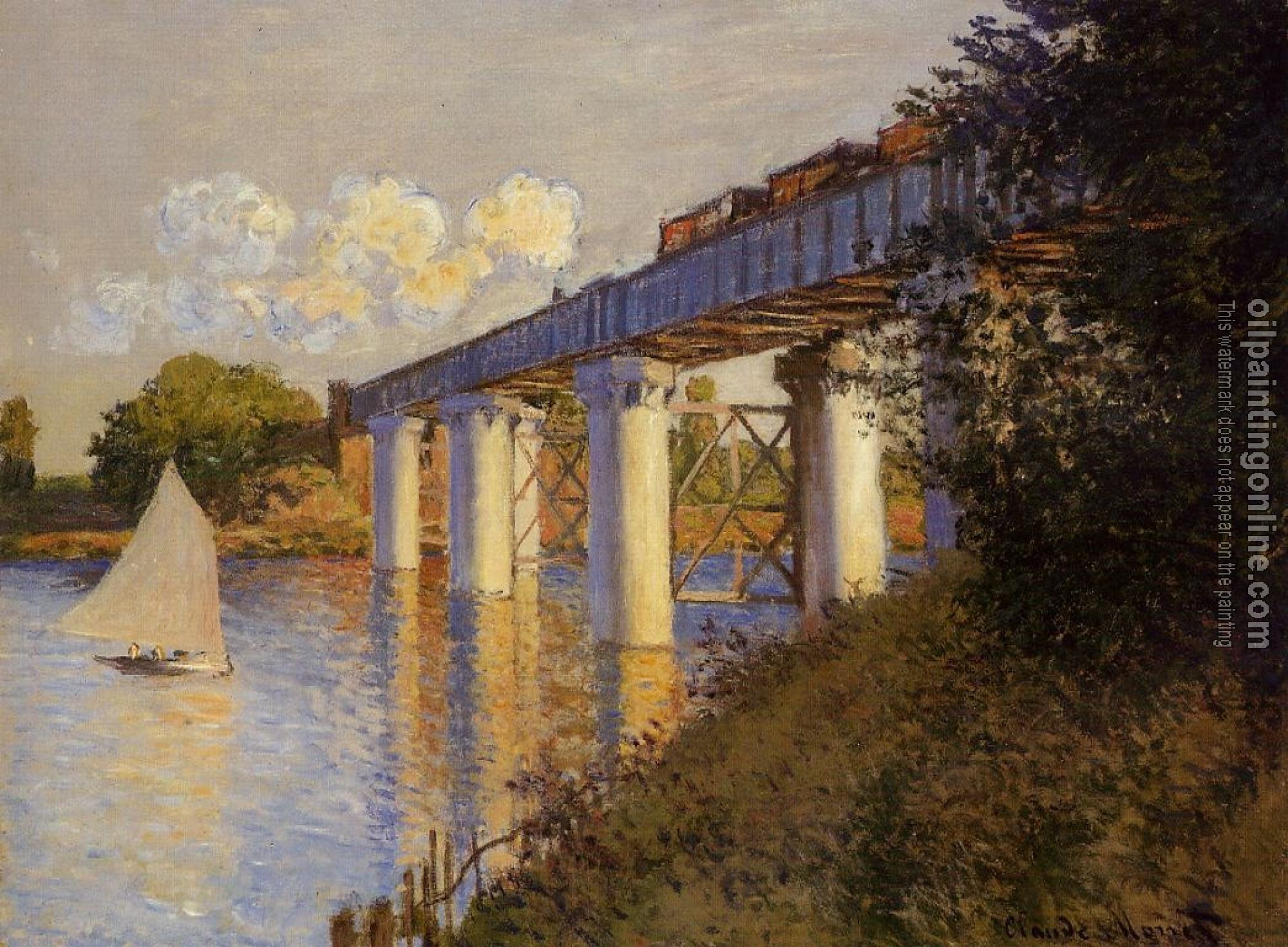 Monet, Claude Oscar - The Railway Bridge at Argenteuil